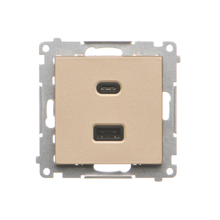 Ładowarka USB podwójna Simon 55 TEC2CA.01/144 Kontakt-Simon szampański mat
