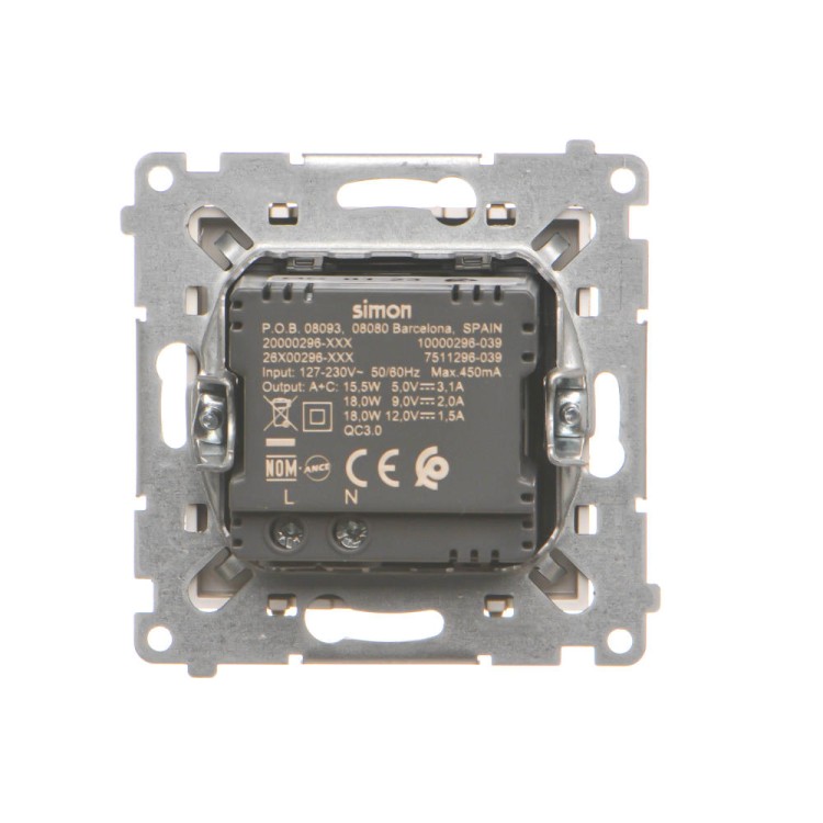 Ładowarka USB podwójna Simon 55 TEC2CA.01/144 Kontakt-Simon szampański mat