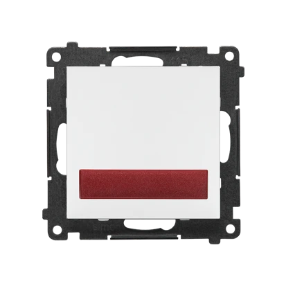 Sygnalizator świetlny LED, światło czerwone Simon 55 TESS2.01/111 Kontakt-Simon biały mat