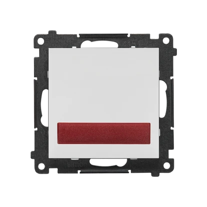 Sygnalizator świetlny LED, światło czerwone Simon 55 TESS2.01/114 Kontakt-Simon jasnoszary mat