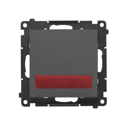 Sygnalizator świetlny LED, światło czerwone Simon 55 TESS2.01/116 Kontakt-Simon grafitowy mat