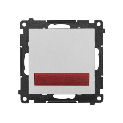 Sygnalizator świetlny LED, światło czerwone Simon 55 TESS2.01/143 Kontakt-Simon aluminium mat