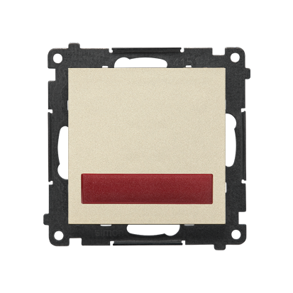 Sygnalizator świetlny LED, światło czerwone Simon 55 TESS2.01/144 Kontakt-Simon szampański mat