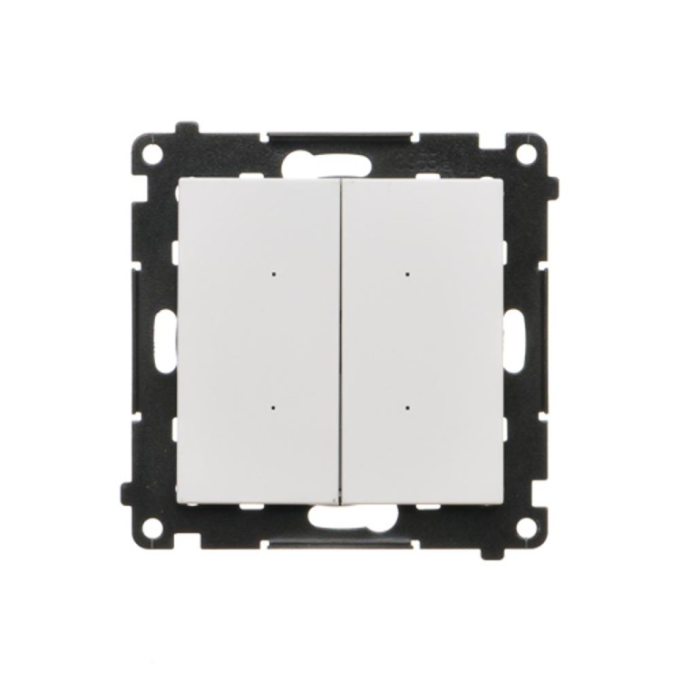 Łącznik elektroniczny podwójny Simon 55 TEW2.01/111 Kontakt-Simon biały mat
