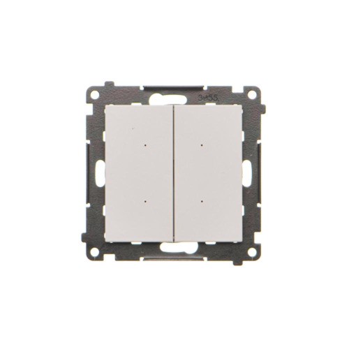 Łącznik elektroniczny podwójny Simon 55 TEW2.01/114 Kontakt-Simon jasnoszary mat