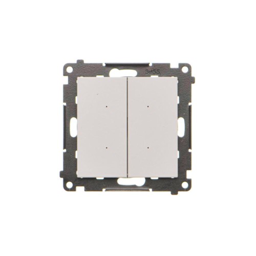 Łącznik elektroniczny podwójny Simon 55 TEW2.01/114 Kontakt-Simon jasnoszary mat