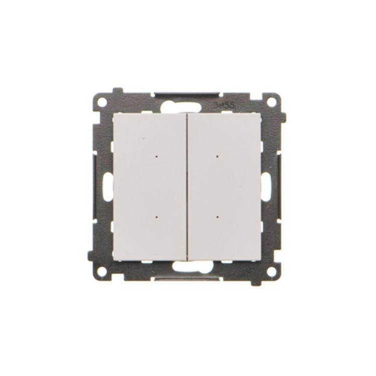 Łącznik elektroniczny podwójny Simon 55 TEW2.01/114 Kontakt-Simon jasnoszary mat