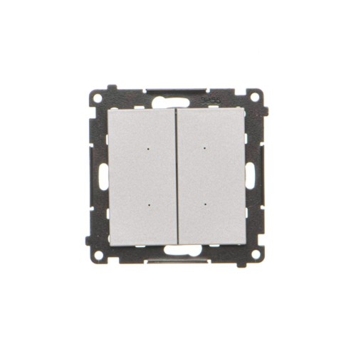 Łącznik elektroniczny podwójny Simon 55 TEW2.01/143 Kontakt-Simon aluminium mat