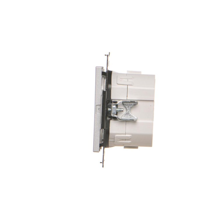 Łącznik elektroniczny podwójny Simon 55 TEW2.01/143 Kontakt-Simon aluminium mat