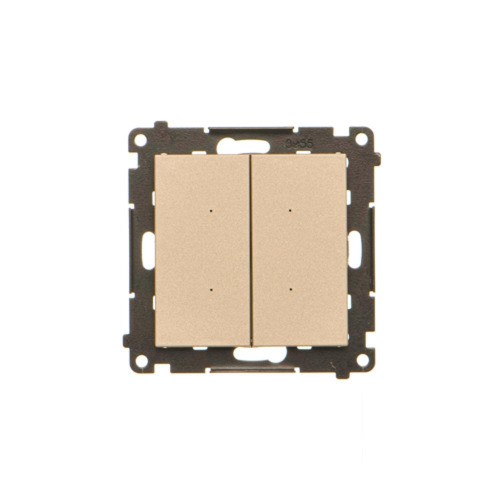 Łącznik elektroniczny podwójny Simon 55 TEW2.01/144 Kontakt-Simon szampański mat