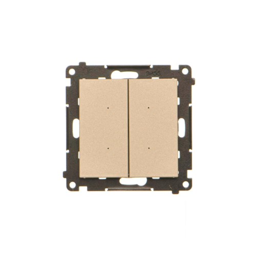 Łącznik elektroniczny podwójny Simon 55 TEW2.01/144 Kontakt-Simon szampański mat