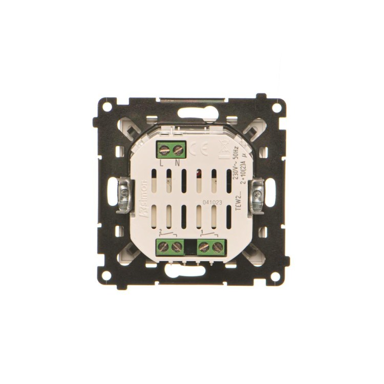 Łącznik elektroniczny podwójny Simon 55 TEW2.01/144 Kontakt-Simon szampański mat