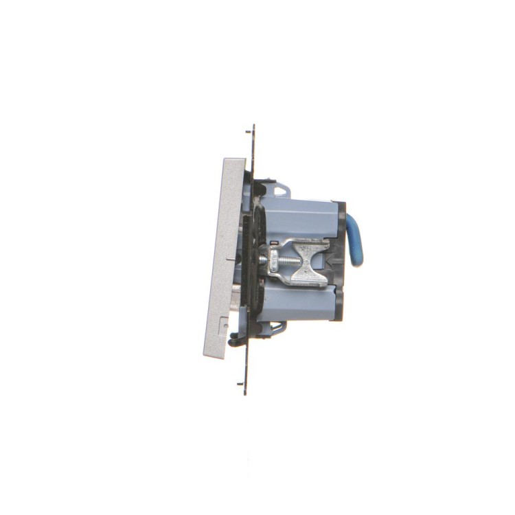 Łącznik jednobiegunowy + łącznik dwubiegunowy – 2 klawisze Simon 55 TW12A.01/143 Kontakt-Simon aluminium mat