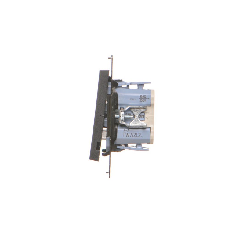 Łącznik krzyżowy podwójny z podświetleniem LED Simon 55 TW7/2L2.01/149 Kontakt-Simon czarny mat