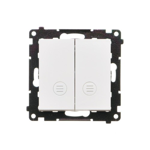 Łącznik krzyżowy podwójny z podświetleniem LED Simon 55 TW7/2L2.01/X/111 Kontakt-Simon biały mat
