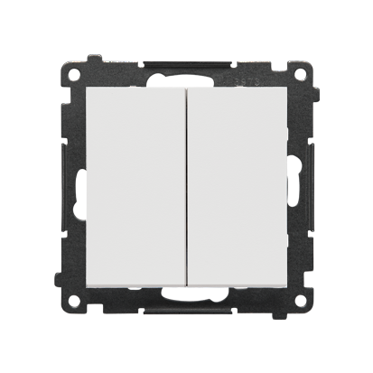 Łącznik krzyżowy podwójny z podświetleniem LED Simon 55 TW7/2L2.01/X/114 Kontakt-Simon jasnoszary mat