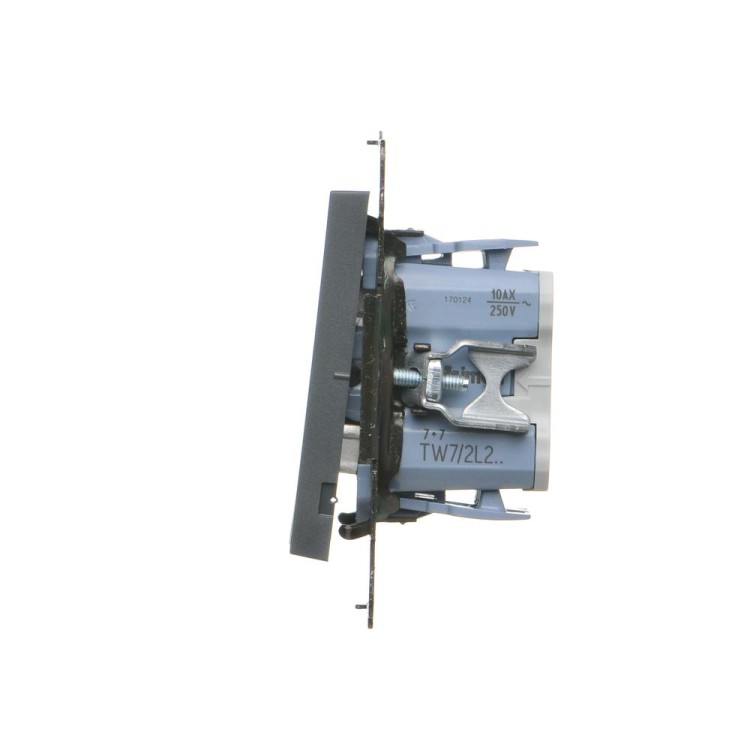 Łącznik krzyżowy podwójny z podświetleniem LED Simon 55 TW7/2L2.01/X/116 Kontakt-Simon grafitowy mat