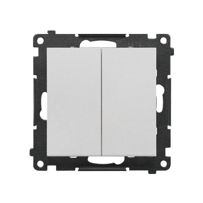 Łącznik krzyżowy podwójny z podświetleniem LED Simon 55 TW7/2L2.01/X/143 Kontakt-Simon aluminium mat