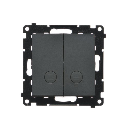 Łącznik krzyżowy podwójny z podświetleniem LED Simon 55 TW7/2L2.01/X/149 Kontakt-Simon czarny mat