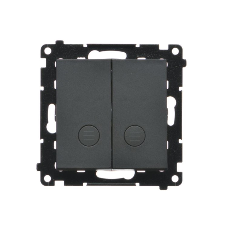 Łącznik krzyżowy podwójny z podświetleniem LED Simon 55 TW7/2L2.01/X/149 Kontakt-Simon czarny mat