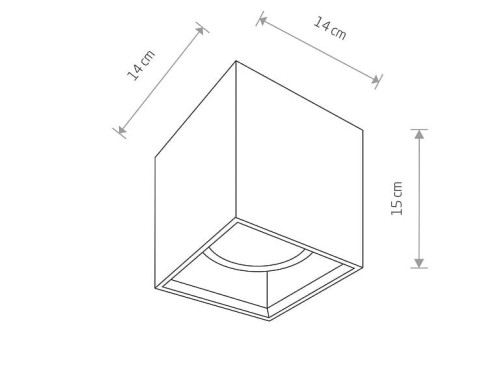 Lampa sufitowa betonowa Industrialna Loft BOLD M 9392 NOWODVORSKI Lighting GU10 ES111 nowoczesna oprawa oświetleniowa punktowa z betonu beton architektoniczny Inspiracje Premium