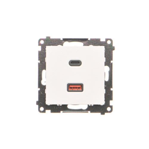 Ładowarka USB podwójna Simon 55 TEC2CAQ.01/111 Kontakt-Simon biały mat