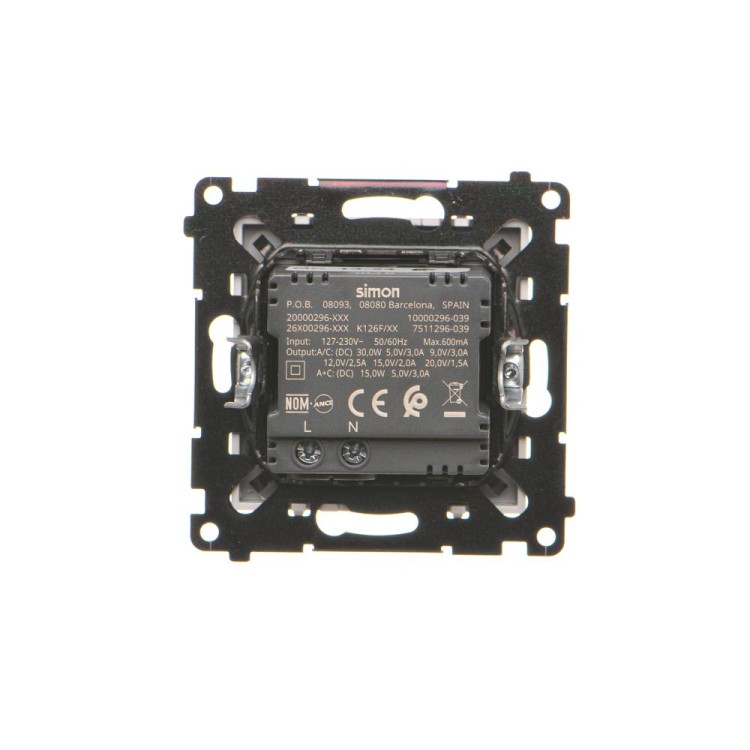 Ładowarka USB podwójna Simon 55 TEC2CAQ.01/114 Kontakt-Simon jasnoszary mat
