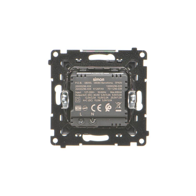 Ładowarka USB podwójna Simon 55 TEC2CAQ.01/116 Kontakt-Simon grafitowy mat