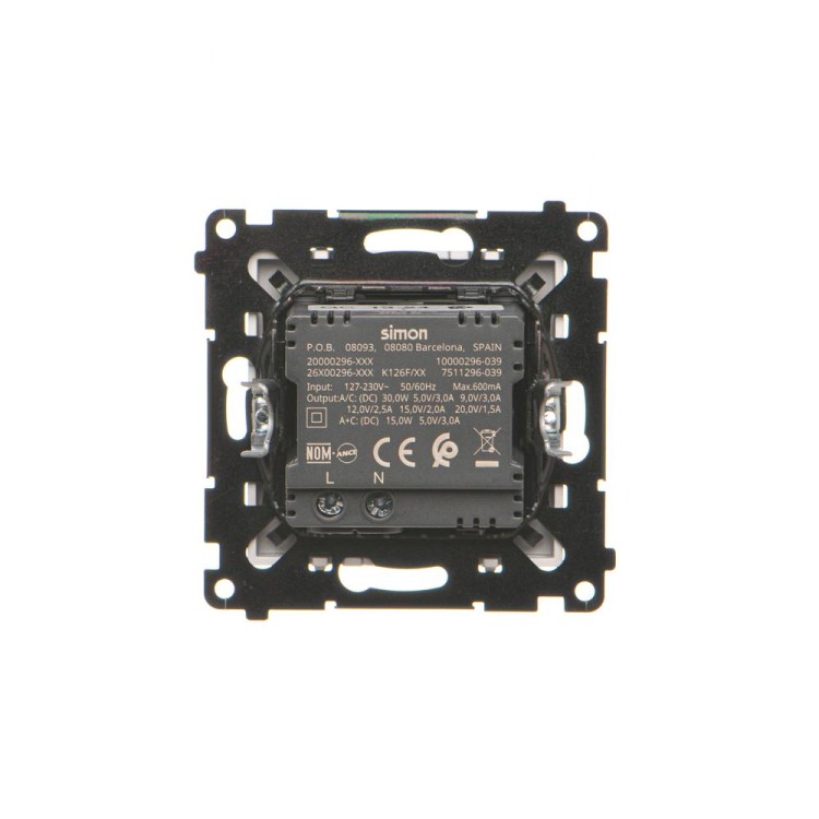 Ładowarka USB podwójna Simon 55 TEC2CAQ.01/143 Kontakt-Simon aluminium mat