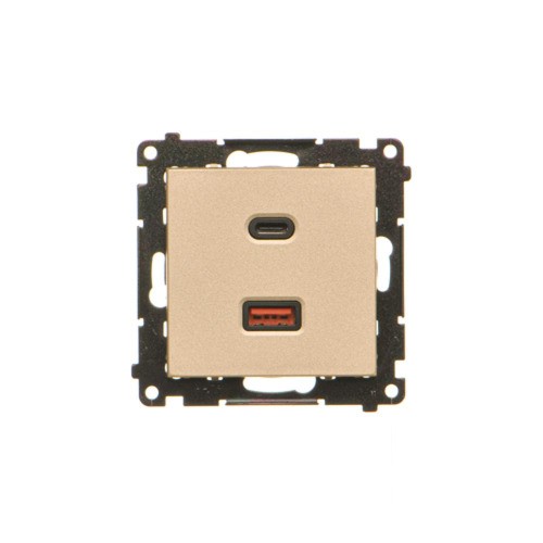 Ładowarka USB podwójna Simon 55 TEC2CAQ.01/144 Kontakt-Simon szampański mat