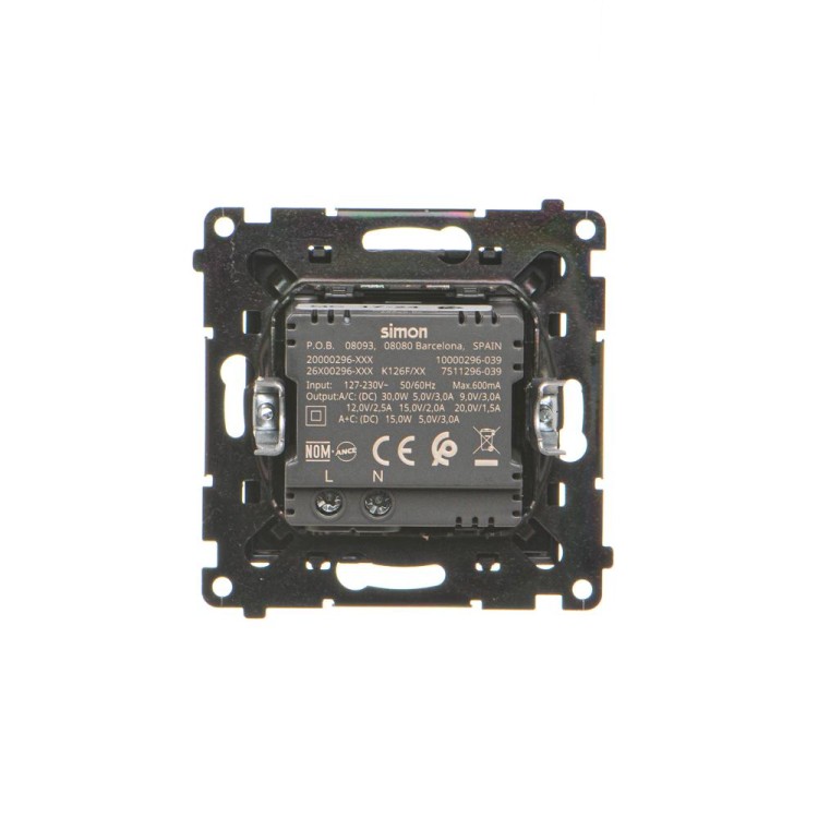 Ładowarka USB podwójna Simon 55 TEC2CAQ.01/149 Kontakt-Simon czarny mat