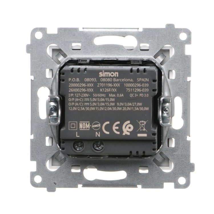Ładowarka USB podwójna Simon 54 DEC2CAQ.01/11 Kontakt-Simon biały
