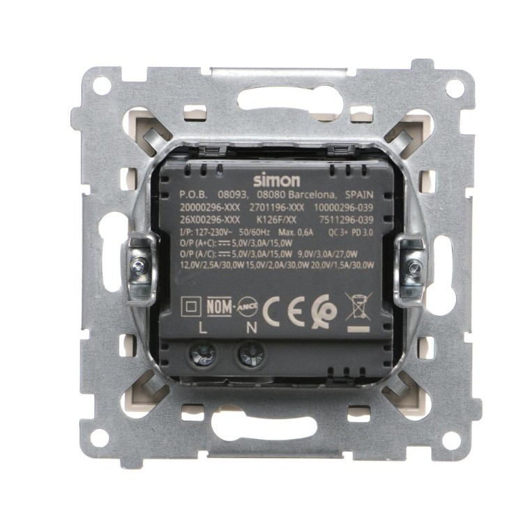 Ładowarka USB podwójna Simon 54 DEC2CAQ.01/41 Kontakt-Simon kremowy