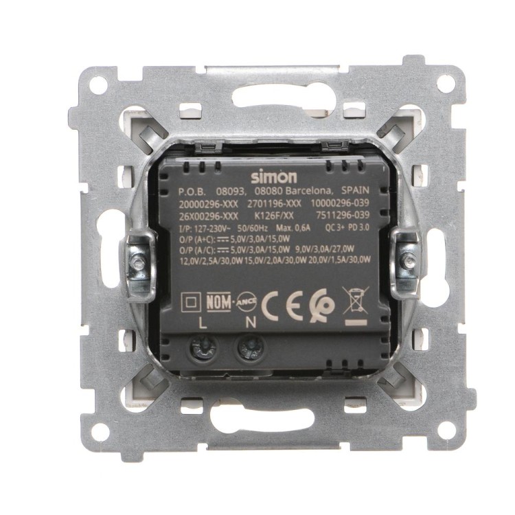 Ładowarka USB podwójna Simon 54 DEC2CAQ.01/44 Kontakt-Simon złoty mat, metalizowany