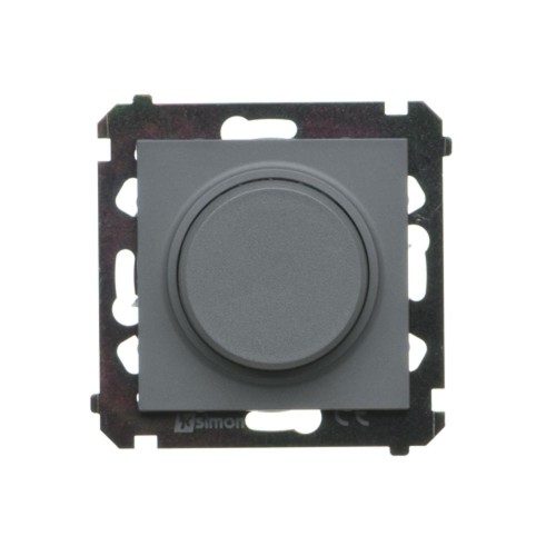 Ściemniacz do LED ściemnialnych, naciskowo-obrotowy, jednobiegunowy Simon 55 TES9L.01/116 Kontakt-Simon grafitowy mat