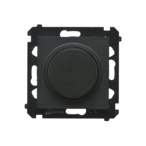 Ściemniacz do LED ściemnialnych, naciskowo-obrotowy, jednobiegunowy Simon 55 TES9L.01/149 Kontakt-Simon czarny mat