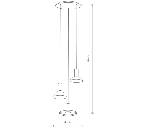 Lampa sufitowa wisząca Industrialna Loft HERMANOS III BLACK/SOLID BRASS 8030 NOWODVORSKI Lighting 3xGU10 nowoczesna oprawa oświetleniowa metal mosiądz żyrandol czarno-złoty czarno zwis Inspiracje Premium