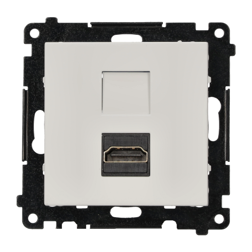 Gniazdo HDMI pojedyncze Simon 55 TGHDMI121.01/111 Kontakt-Simon biały mat