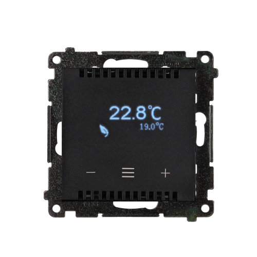 Termostat programowalny z wyświetlaczem [Wi-Fi] Simon 55 GO TETD2W.01/149 Kontakt-Simon czarny mat