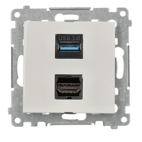 Gniazdo HDMI 1.4 + USB 3.0 Simon 54 DGHDUSB3.01/11 Kontakt-Simon biały