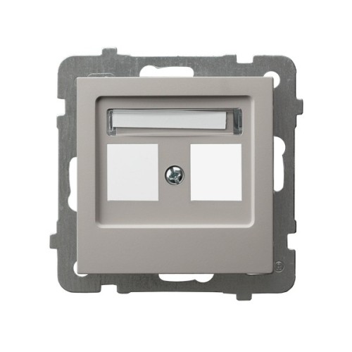 Obudowa gniazda podwójnego typu Keystone prosta GPK-2G/p/82 As Ospel kaszmir