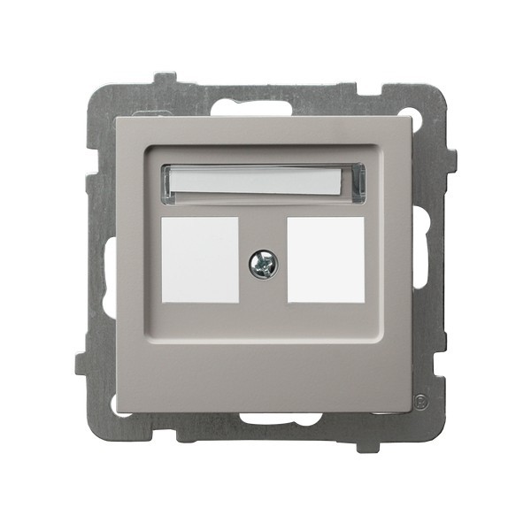 Obudowa gniazda podwójnego typu Keystone prosta GPK-2G/p/82 As Ospel kaszmir