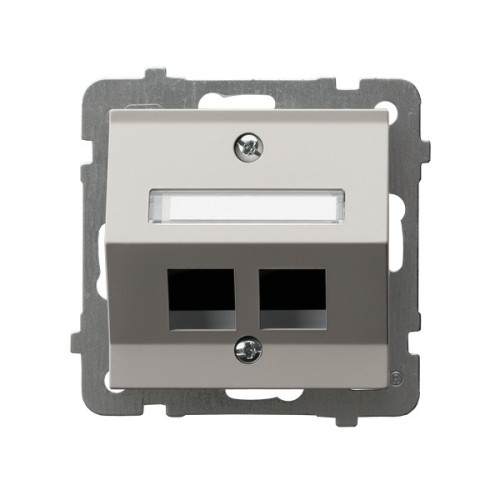 Obudowa gniazda podwójnego typu Keystone skośna GPK-2GS/p/82 As Ospel kaszmir