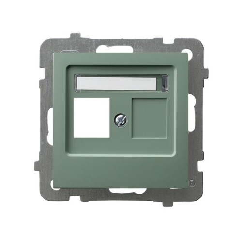 Obudowa gniazda pojedynczego typu Keystone prosta GPK-1G/p/84 As Ospel zielony mat