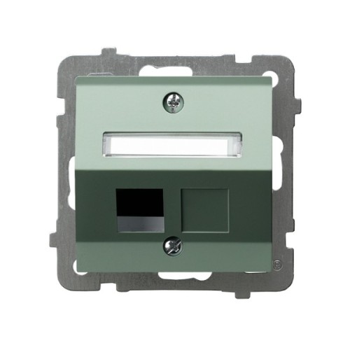 Obudowa gniazda pojedynczego typu Keystone skośna GPK-1GS/p/84 As Ospel zielony mat