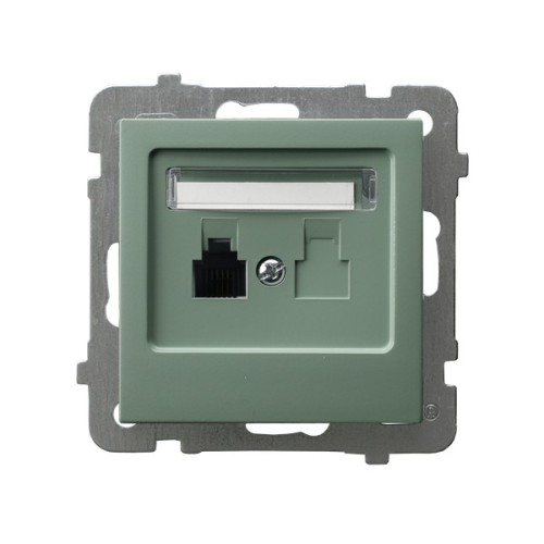 Gniazdo telefoniczne pojedyncze GPT-1G/m/84 As Ospel zielony mat