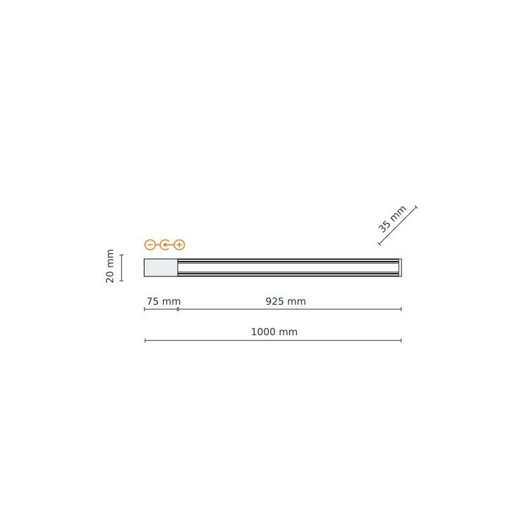 TRACER Szyna WHITE 1M 4044 TK Lighting Biały Nie dotyczy
