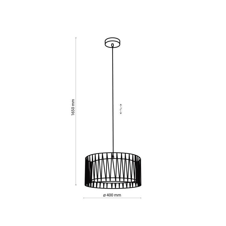 HARMONY BLACK Lampa wisząca 1 1654 TK Lighting Czarny Czarny
