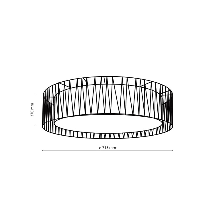 HARMONY BLACK Lampa sufitowa 4 1658 TK Lighting Biały Czarny, Biały