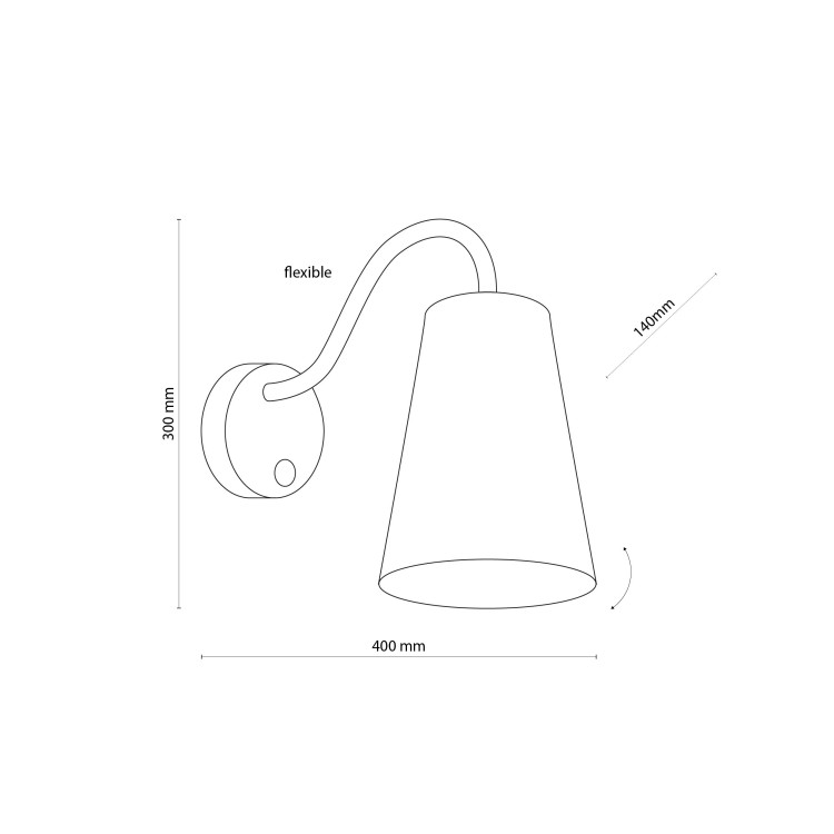 WIRE WHITE Kinkiet 1 2445 TK Lighting Biały Biały